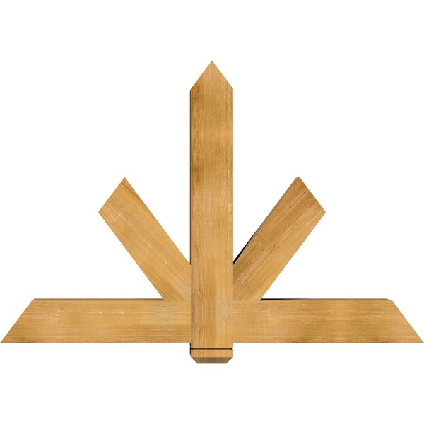Ekena Millwork Kennewick Rough Sawn Timber Gable Bracket, Western Red Cedar, 60"W x 40"H x 6"D x 6"F, 16/12 Pitch GBW060X40X0606KEN00RWR - main